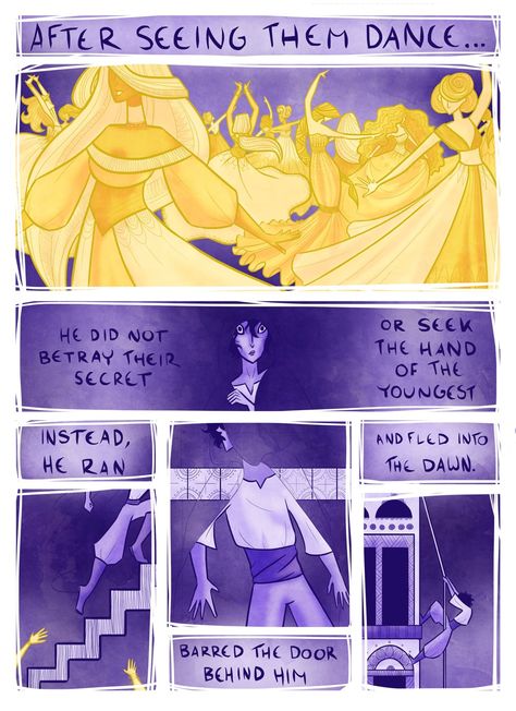 Cornerwitches :: The Twelve Dancers | Tapas Charmingly Antiquated, Atlas Quotes, The Twelve Dancing Princesses, Original Fairy Tales, Twelve Dancing Princesses, Short Comic, Medium Well, Online Comics, Comics Story