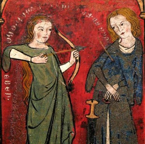 Lady Love (Minne) shoots an arrow on the Lover. Detail of a painting found on the inside a boxlid, Germany, c.1320. Courtly Love, Medieval Artwork, Van Eyck, High Middle Ages, Medieval Aesthetic, Medieval Paintings, 17th Century Art, Late Middle Ages, Medieval Life