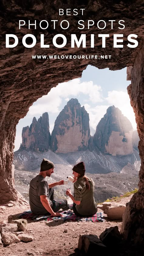 Whether you are a professional photographer or a passionate amateur you must not miss this list of photography spots in the Dolomites. #dolomites #photography #mountains #italyvacation Dolomites Photography, Love Our Life, Photography Mountains, Dolomites Italy, Overseas Travel, Travel Photography Tips, The Dolomites, Italy Photography, Travel Couple