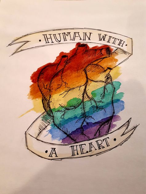 Easy Pride Paintings, Pride Drawings Art, Pride Inspired Art, Pride Digital Art, Queer Doodles, Pride Month Drawings, Queer Sketch, Pride Sketches, Lgbtq Drawing Ideas Easy