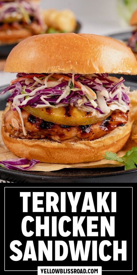 Pineapple Teriyaki Chicken Sandwich, Teriyaki Chicken Burgers, Chicken Teriyaki Sandwich Recipes, Chicken And Pineapple Sandwich, Grilled Chicken Pineapple Sandwich, Teriyaki Chicken Sandwich Grilled, Teriyaki Chicken Burger, Marinated Chicken Sandwich, Teriyaki Chicken Sandwiches