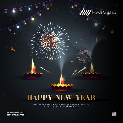 May the New Year be brightened with colorful lights of love, joy, luck, and success Happy New Year..! #MatchGraphics #matchwell #NaturalDecor #VogueDecor #Decorative #Laminates #paper #decorativepaper #Newyear #GujaratiNewYear #Newyearseve #Newyears #festive #festival #india #indianfestivals Happy Diwali New Year Wishes, Diwali Happy New Year Poster, Gujrati New Year Post, Diwali New Year Creative Post, Gujarati New Year Creative Ads, Happy New Year Hindu Festival, Happy Diwali And Happy New Year, Happy New Year Poster Design Posts, Diwali New Year Post