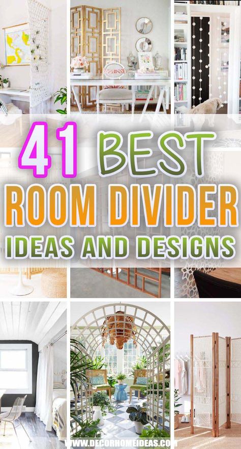 Shared Room Divider Ideas, Living Room Divider Ideas, Room Divider Ideas Diy Cheap, Room Divider Ideas Bedroom, Cheap Room Dividers, Creative Room Dividers, Bedroom Divider, Small Room Divider, Temporary Room Dividers