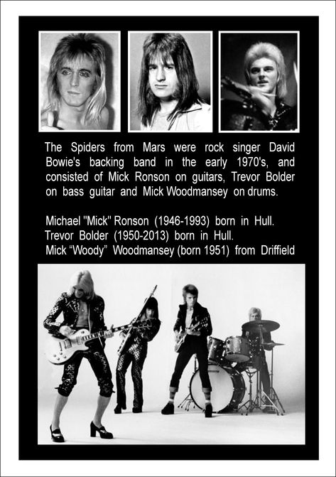 Spiders from Mars Spiders From Mars, Kingston Upon Hull, Mick Ronson, Hull City, David Bowie, Bass Guitar