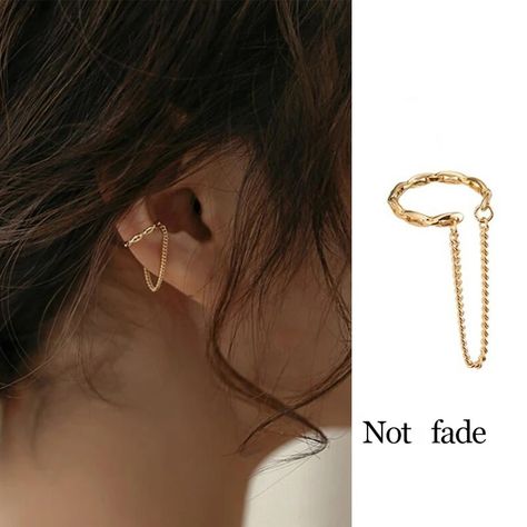 1 Pc 2023 Fashion Minilist No Piercing Ear Cuff Earrings for Woman Fake Piercing Earcuff Clips Earrings for Women Cuffs Jewelry Buy Here: etcshopx.com #fashion #earrings #clips #earringstyle #jewelry #womanstyle #followforfollowback #onlineshoppinglebanon #donaltrump Fake Earrings, Cuff Earring, Fake Piercing, Long Tassel Earrings, Cuff Jewelry, Ear Cuff Earings, Delicate Jewelry, Cuff Earrings, Ear Jewelry