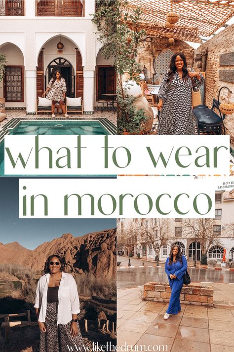 10+ Morocco Outfit Ideas: What to Wear in Marrakech & Beyond - LIKE THE DRUM Marrakech Morocco Outfit, Morocco Outfit Ideas, Marrakech Outfit, Morocco Clothing, Desert Outfit Ideas, Morocco Travel Outfit, Moroccan Outfit, Desert Outfit, Morocco Fashion