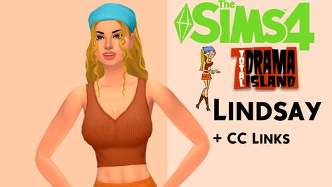 Total Drama Island Sims 4, Total Drama Island Sims 4 Cc, Sims 4 Total Drama Cc, Sims 4 Total Drama, Lindsay Total Drama, Sims Packs, Sims Free Play, Disco Night, Link Youtube