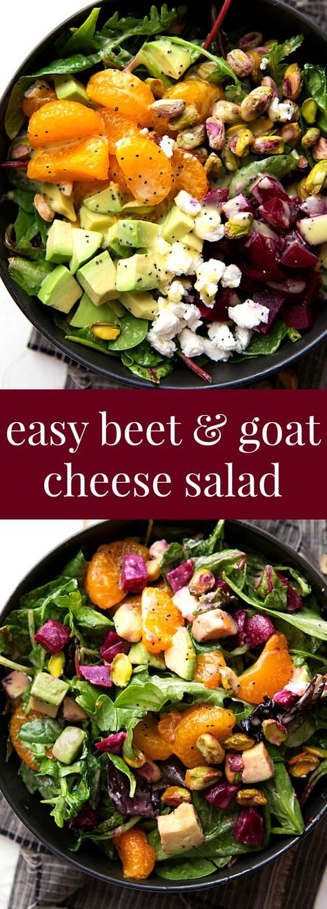 Beet Mandarin Orange Salad, Honey Poppyseed Dressing, Beer Salad, Steamed Beets, Beet Goat Cheese Salad, Café Kitchen, Beet Goat Cheese, Raw Meals, Orange Dressing