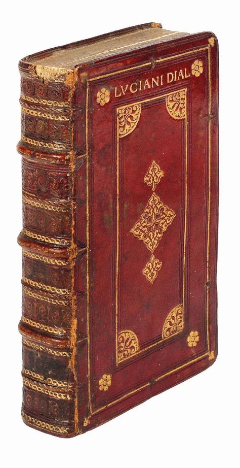 Opuscula Erasmo Roterodamo interprete by Lucianus: (1516) | PrPh Books Ornate Books, Medieval Books, Leather Book Covers, Gold Book, Book Spine, Ancient Books, Leather Bound Books, Leather Books, Old Books