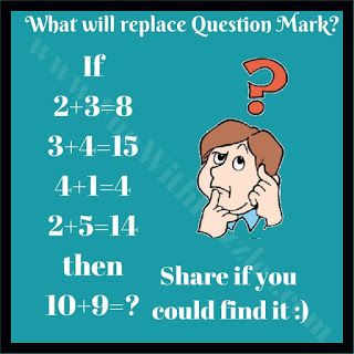 Tricky Math Riddle - from funwithpuzzles ...Answer in Comments... Math Riddles With Answers, Logic Questions, Brain Riddles, Reasoning Questions, Brain Math, Logic Math, Math Logic Puzzles, Perimeter Worksheets, Easy Math