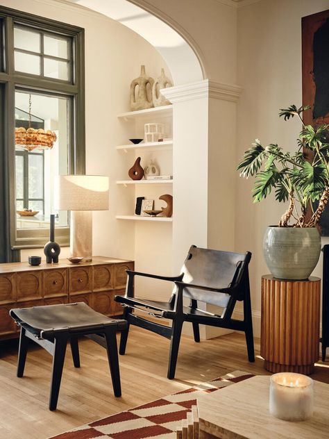 Sagrada Chair, Black Leather - Soho Home Soho House Barcelona, Soho Home, Linen Armchair, Soho House, Interior Inspo, Soho, Interior Inspiration, Interior Architecture, Interior And Exterior