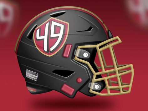 Artist Reveals Absolutely Incredible Helmet Designs For All 32 NFL Teams – Page 30 New Nfl Helmets, Cool Football Helmets, 49ers Helmet, Eagles Helmet, Nfl Football Helmets, 32 Nfl Teams, Nfl Football 49ers, Mini Football Helmet, Helmet Designs