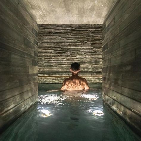 7132 Hotel on Instagram: "Swim, unwind, relax and enjoy the timeless architecture of our thermal baths. Captured by @theodore.grivas #7132therme #7132hotel" Japanese Onsen, Dreamscape Architecture, Thermal Baths, Wellness Centre, Timeless Architecture, Finnish Sauna, Thermal Spa, Thermal Bath, Plunge Pool