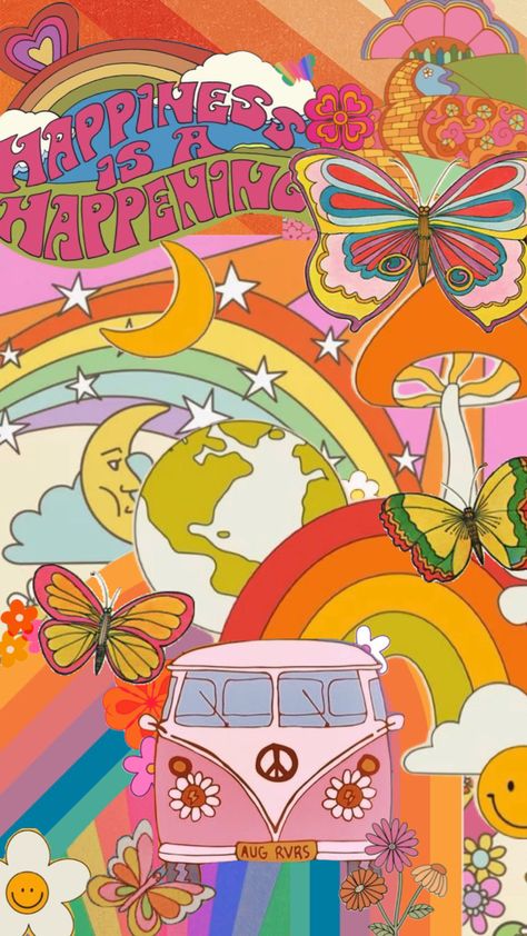 groovy 🌈🦋🌙 #groovy #retro #hippievibes #60s #70s #aesthetic #wallpaper 70s Aesthetic Art Wallpaper Iphone, Groovy 60s Aesthetic, Cute 70s Wallpaper, Groovy Ipad Wallpaper, Groovy Iphone Wallpaper Aesthetic, Groovy 70s Wallpaper, Vintage Groovy Aesthetic, 60s And 70s Aesthetic, 60s Art Aesthetic