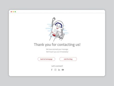 "Thank you for contacting us!" Page Wmotion Company Thank You Email Design, About Us Page Design Creative, Thank You Page Design, Thank You Website Page, Contact Me Page Design, About Company Page Design, Thank You Page Design Website, Thank You Page, About Us Page Design Website Business