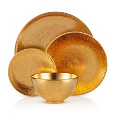 L'Objet Alchimie Gold and Platinum Dinnerware Modern Kitchen Tools, Gold Kitchen Accessories, Tropical Interiors, Modern Contemporary Kitchen, Rose Gold Kitchen, British Colonial Decor, Fine China Dinnerware, Gold Dinnerware, Luxury Tableware