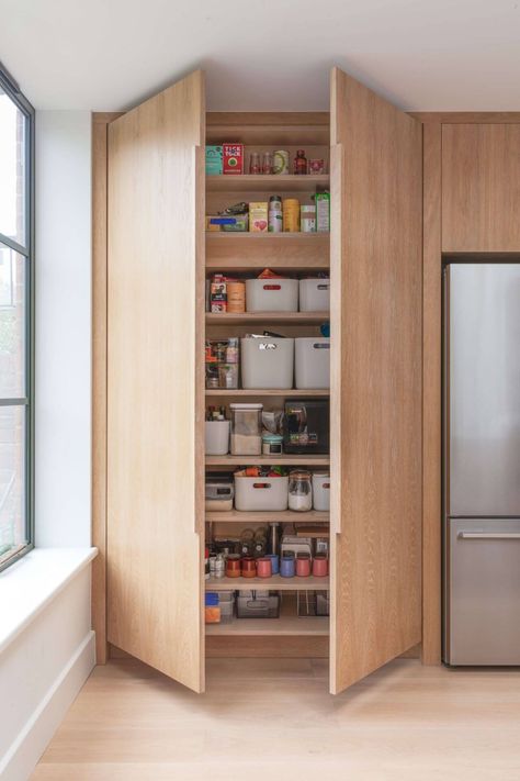 Neptune Kitchen, Japandi Kitchen, Small Pantry, Sustainable Kitchen, Contemporary Kitchen Design, Modern Kitchen Cabinets, Pantry Design, Bespoke Kitchens, Pantry Storage