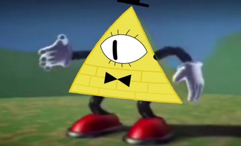 Bill Cipher Papercraft, Bill Cipher Memes, Bill Cipher Pfp, Yellow Triangle, Cute Iphone Wallpaper Tumblr, Gravity Falls Bill Cipher, The Sky Is Falling, Fall Boards, I Love My Brother