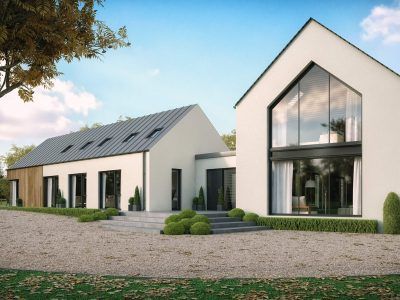 Modern House Straffan New Build Ireland, Bungalow Cladding, Irish House Plans, Uk Aesthetic, Building Cladding, House Designs Ireland, House Uk, Irish Houses, Mansion Exterior