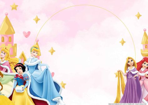 Download Now 18+ Disney Princesses Birthday Invitation Templates #free #freeinvitation2019 #birthday #disney #invitations #invitationtemplates Disney Princess Invitations Template Free Printable, Disney Princess Template, Disney Princess Invitations Template, Disney Princess Birthday Invitations, Princess Invitation Template, Disney Princess Background, Disney Princess Invitations, Outer Space Birthday Invitations, Barbie Birthday Invitations