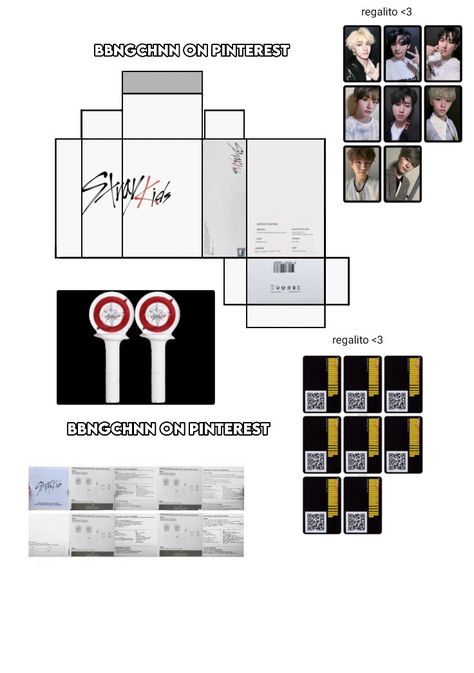 Skz Lightstick, Mini Album Template, Mini Albümler, Photo Cards Diy, Album Template, Ocean Room, Album Kpop, Bag Template, Kpop Diy