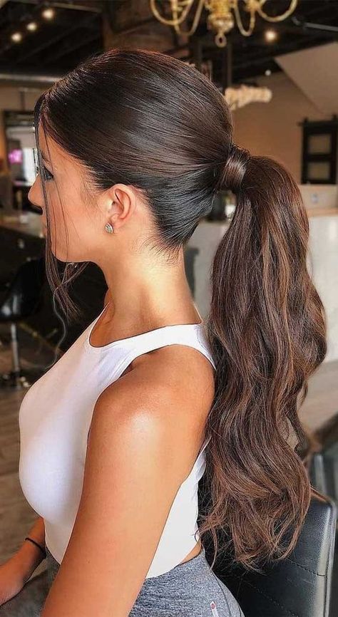 Prom Ponytail Hairstyles, Wedding Ponytail Hairstyles, Bridal Ponytail, Wedding Ponytail, Prom Hairstyles Updos, Slicked Back Ponytail, Long Hair Ponytail, Banana Hair Clips, Ponytail Hairstyle