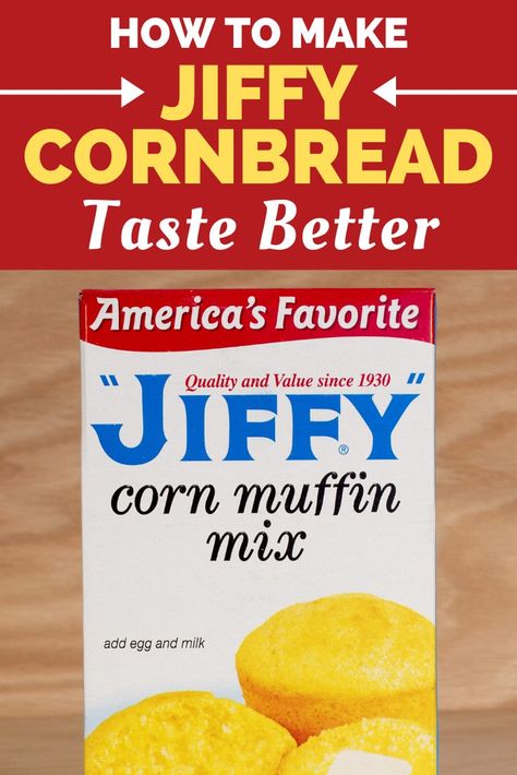 Transform your box of Jiffy muffin mix into extra moist and fluffy cornbread using these simple tips and tricks. How To Make Jiffy Cornbread Better, Jiffy Cornbread Moist, Jiffy Cornbread Recipes Moist, Cornbread With Jiffy Mix, Cornbread With Jiffy, Cornbread Moist, Cornbread Muffins Jiffy, Jiffy Recipes, Fluffy Cornbread