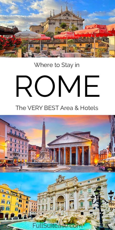 Where to Stay in Rome: The VERY BEST Area + Hotels for All Budgets Where To Stay In Rome, Amalfi Coast Itinerary, Cruise Italy, Rome Vacation, Italy Trip Planning, Best Cities In Europe, Rome Itinerary, Rome Travel Guide, Day Trips From Rome