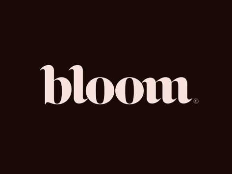 Bloom logo for Bloom Clothing Spring Logo Design, Women Clothing Brand Logo Design Ideas, Bloom Logo Design Ideas, Bloom Logo Design, Blossom Logo, Flowers Logo, Bloom Illustration Design, Bloom Logo, Flower Typography Logo