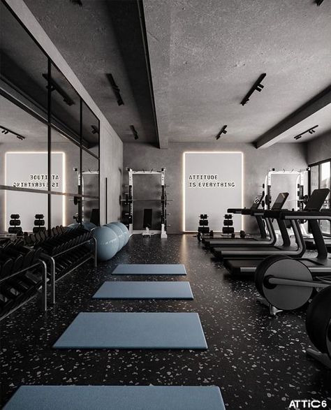 Small Gym Design Interior, Personal Training Studio Design, Gym Architecture, Commercial Gym Design, Boutique Gym, Gym Design Interior, Luxury Gym, Gym Room At Home, Hotel Gym