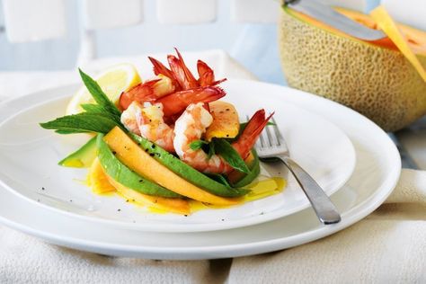 Avocado Starter, Prawn And Avocado Salad, Prawn Salad, Starter Recipes, Avocado Salad Recipes, Fresh Salad Recipes, Appetizer Dishes, Food Mood, Fine Dining Recipes