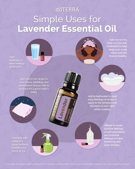 Lavender Oil Uses, Uses For Lavender, Top Essential Oils, Doterra Lavender, Essential Oil Education, Doterra Essential Oils Recipes, Essential Oils Health, Essential Oil Benefits, Doterra Oils