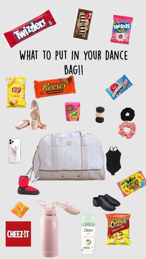 #dance #food Snacks For Dance Competition, Dance Snacks, Cheetos Crunchy, Moo Moo, Dance Mom, Dance Bag, Glow Up Tips, Dance Competition, Essential Bag