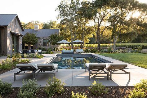 Country Pool, San Francisco Interiors, Rustic Homes, Backyard Plan, Pool Landscape Design, Country Retreat, Dream Backyard, Backyard Patio Designs, Pool Landscaping