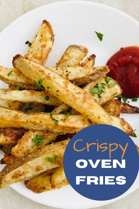 Oven French Fries, Oven Fried Potatoes, Oven Baked French Fries, Oven Baked Fries, Crispy Oven Fries, Oven Fries, Crunchy Potatoes, Potatoes In Oven, French Fried Potatoes