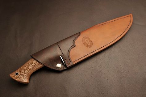 Aldrich Knife & Tool - Bowies, Camp Knives and Fighters — Aldrich Knife & Tool Leather Knife Sheath Pattern, Leather Working Projects, Leather Wallet Pattern, Leather Craft Projects, Edge Guard, The Guard, Bushcraft Knives, Leather Art, Knife Sheath