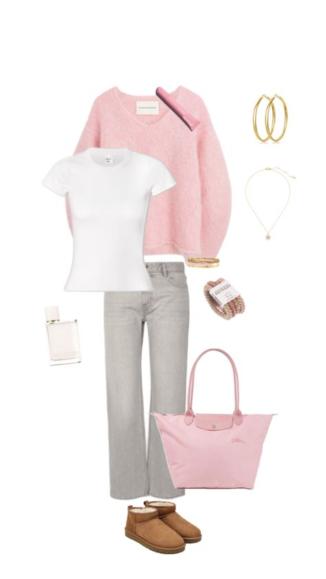 Outfit, Outfit inspiration, Outfit fall, Outfit aesthetic, Uggs, Uggs outfit, Uggs aesthetic, Uggs slippers, Uggs outfit fall, Longchamp, Longchamp bag, Longchamp outfit, pink outfit, p!nk, pink Pink Longchamp Aesthetic, Pink Purse Outfit Ideas, Pink Fall Outfit Ideas, Light Pink Uggs Outfit, Pink Longchamp Bag Outfit, Long Champ Outfit, Pink Handbag Outfit, Pink Uggs Outfit, Pink Purse Outfit