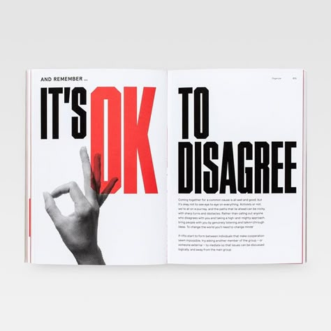 Resist: How to be an activist in the age of defiance by Michael Segalov / Design by @huckmagazine / Published by @laurencekingpub * * * * * #resist #protest #defiance #protestsigns #activist #design #graphicdesign #designer #graphicdesigner #book #books #booksondesign #designbook #publication #publishing #graphicbooks #type #typography #typeface #grid #layout #designstudent #designstudio Typography Publication Design, Guidebook Cover Design, Book Grid Layout, Typography Publication, Graphic Design Book Layout, Publication Design Layout, Layout Magazine Design, Typography Book Layout, Typography Book Design