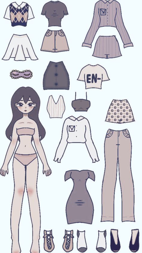 Princess Paper Dolls Printable, Paper Doll Printable Templates, Doll Drawing, Paper Dolls Clothing, Paper Dolls Diy, Paper Toys Template, Paper Doll Template, Clothing Design Sketches, Paper Toy