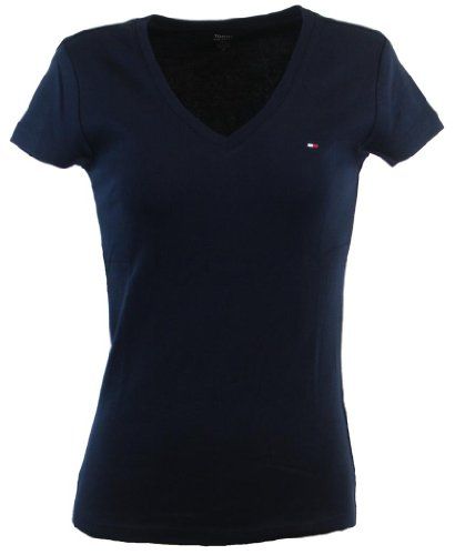 V Neck T Shirts For Women, Tommy Hilfiger T Shirt Woman, Tommy Hilfiger Outfits, Hilfiger Outfits, V Neck Tshirt, Outfits For Mexico, Tommy Hilfiger Sweatshirt, Tommy Hilfiger T Shirt, Half Sleeve Shirts