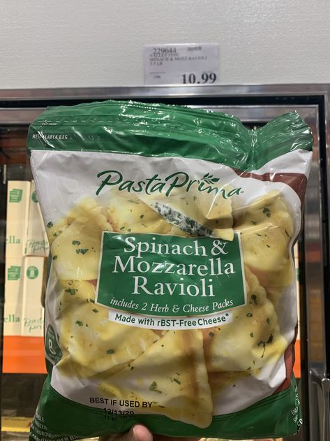 Best Costco Buys - Spring 2020 | Kitchn Costco Ravioli, Best Costco Buys, Spinach Ravioli Recipe, Costco Party Food, Best Costco Food, Things To Buy At Costco, Spinach And Mozzarella, Spinach Mozzarella, Vegan Ravioli