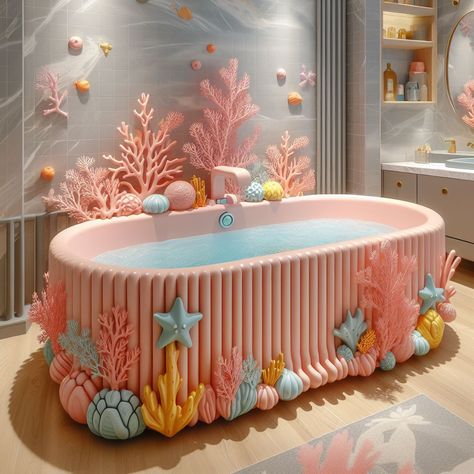 Coral shaped bathtub Western Living Room Ideas, Crazy Bathrooms, Creative Bathroom Design, Western Living Room, Beautiful Bathtubs, Modern Luxury Bathroom, Beautiful Bedroom Decor, Candy Design, Fantasy Furniture