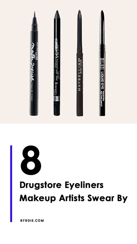 The best drugstore eyeliner Best Eyeliner For Beginners, Best Pencil Eyeliner, Best Drugstore Eyeliner, Facial Painting, Drugstore Eyeliner, Best Black Eyeliner, Eyeliner Ideas, Eyeliner Shapes, Smudged Eyeliner