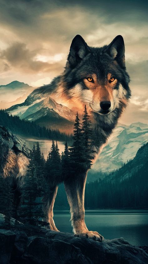 Wolf With Red Eyes, Wolf Standing, Animal Stencil Art, Wolf Art Fantasy, View Of Nature, The Lone Wolf, Shadow Wolf, Wolf Images, Wolf Painting