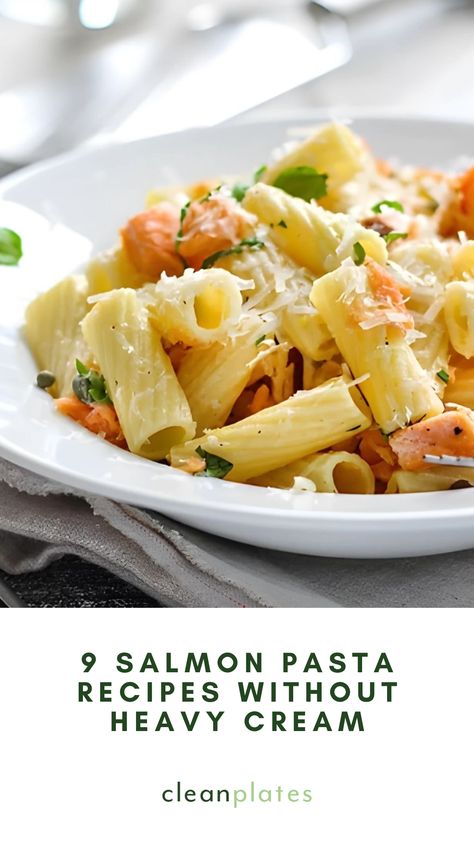 When you think of salmon pasta, you’re probably used to a creamy sauce, which is a common way to serve it. But these light and zesty salmon pasta recipes prove that you don’t need the cream. Salmon Over Pasta, Pasta For Salmon, Pasta Recipes Without Heavy Cream, Salmon With Pasta Recipes, Can Salmon Pasta Recipes, Tinned Salmon Pasta, Salmon Pasta Recipes Creamy, Italian Salmon Pasta, Salmon And Pasta Recipes