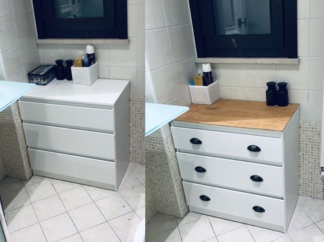 Kullen Ikea Hack, Kullen Ikea, Ikea Kullen, Malm Hack, Ikea Diy, Ikea Hacks, Ikea Hack, Single Vanity, Reno