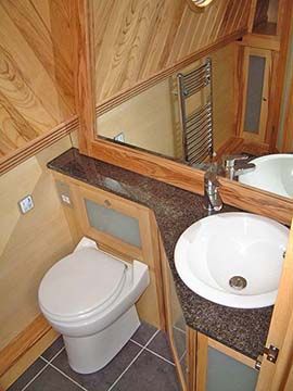 Houseboat Bathroom, Trawler Boats, Barge Boat, Canal Barge, Boat Interior Design, Boat Interior, Houseboat, House Boat, Decorating Ideas