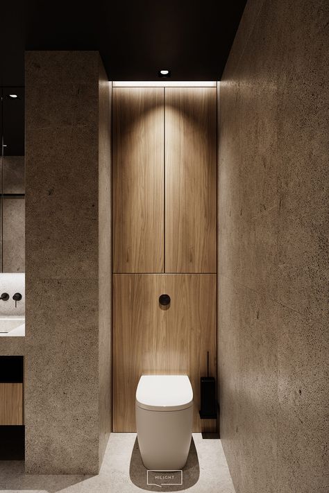 Elegance and Class Wrapped In Two Modern Interiors Bad Inspiration, Modern Toilet, Toilet Room, Small Toilet, Tiny Bathrooms, Toilet Design, Modern Houses Interior, Interior Modern, Tiny Bathroom