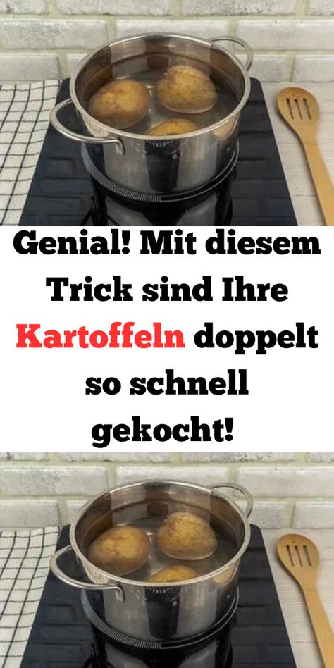 Genial! Mit diesem Trick sind Ihre Kartoffeln doppelt so schnell gekocht! Life Hacks, Low Carb, Health Care, Food And Drink, Health, Low Carb Recipes