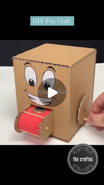 The Craftox on Instagram: "Diy Fun Craft" Comment Box Ideas, Cardboard Drink Holder Crafts, Cardboard Kids Ideas, Carbord Craft Ideas For Kids, Crafts With Tissue Boxes, What’s In The Box Game, Kindergarten Exhibition Ideas, Diy Jack In The Box Toy, Cartoon Box Diy Ideas